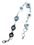 Caribbean Larimar Solid 925 Sterling Silver Bracelet