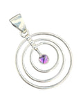 Purple Abalone Solid 925 Sterling Silver Pendant