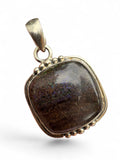 Basaltic Matrix Opal Solid 925 Sterling Silver Pendant