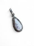 Natrolite Pink Larimar Solid 925 Sterling Silver Pendant