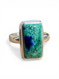 Blue Bird Azurite Solid 925 Sterling Silver Ring 6