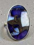 Kingman Violet Dahlia Solid 925 Sterling Silver Ring 9