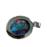 Kingman Trifecta Turquoise Solid 925 Sterling Silver Pendant