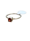 Garnet Solid 925 Sterling Silver Stack Ring