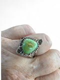 Sonoran Gold Turquoise Solid 925 Sterling Silver Ring 8