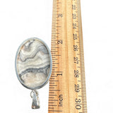 Zebra Calcite Solid 925 Sterling Silver Pendant