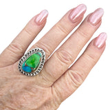 Kingman Peacock Dahlia Solid 925 Sterling Silver Ring 7