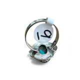 Pilot Mountain Turquoise with Pyrite Solid 925 Sterling Silver Ring 9