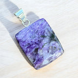 Charoite Solid 925 Sterling Silver Pendant