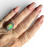 Ethiopian Opal Solid 925 Sterling Silver Ring 7