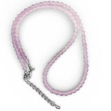 Pink Jade 4 mm Beaded Necklace