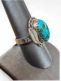 Pilot Mountain Turquoise Solid 925 Sterling Silver Ring 9