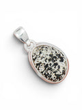 Hematite in Quartz Solid 925 Sterling Silver Pendant