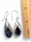 Abalone Solid 925 Sterling Silver Earrings