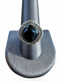 Black Onyx Solid 925 Sterling Silver Ring 10