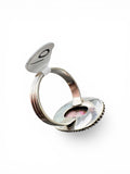 Kingman Pink Dahlia Turquoise Solid 925 Sterling Silver Ring 10