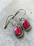 Ruby Solid 925 Sterling Silver Earrings