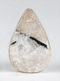Rough Tourmaline in Quartz Solid 925 Sterling Silver Ring 6