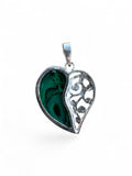 Abalone Heart Solid 925 Sterling Silver Pendant