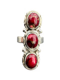 Kingman Red Rose Dahlia Solid 925 Sterling Silver Ring 6