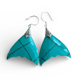 Mermaid Tail Solid 925 Sterling Silver Earrings