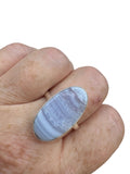Blue Lace Agate Solid 925 Sterling Silver Ring 9