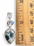 K2 & Rainbow Moonstone Solid 925 Sterling Silver Pendant