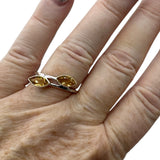 Citrine Solid 925 Sterling Silver Ring 7