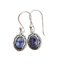 Tanzanite Solid 925 Sterling Silver Pendant Earrings Set