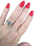 Labradorite bat Solid 925 Sterling Silver Ring 7.5