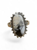 White Buffalo Solid 925 Sterling Silver Ring 7