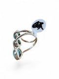 Caribbean Larimar Solid 925 Sterling Silver Ring 7