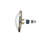 Mother of Pearl Solid 925 Sterling Silver Ring adjustable