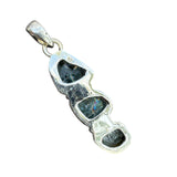 Rough Aquamarine Solid 925 Sterling Silver Pendant