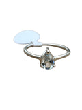 White Topaz Solid 925 Sterling Silver Stack Ring 5