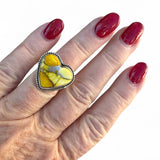 HEART Kingman Honey Dahlia Solid 925 Sterling Silver Ring 5