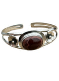 Mexican Fire Opal Solid 925 Sterling Silver Cuff Bracelet