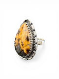 Indonesian Red Marcasite Solid 925 Sterling Silver Ring 8