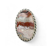 Crazy Lace Agate Solid 925 Sterling Silver Ring 6