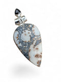 Maligano Jasper & Onyx Solid 925 Sterling Silver Pendant