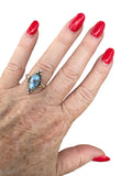Golden Hills Turquoise Solid 925 Sterling Silver Ring 8
