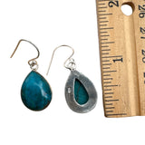 Shattuckite Solid 925 Sterling Silver Earrings