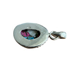 Kingman Cotton Candy Turquoise Solid 925 Sterling Silver Pendant