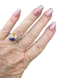 Kingman Purple Dahlia Solid 925 Sterling Silver Ring 7.5