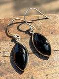Black Onyx Solid 925 Sterling Silver Earrings