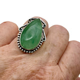 Green Adventurine Solid 925 Sterling Silver Ring