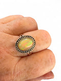 Ethiopian Opal Solid 925 Sterling Silver Ring 9