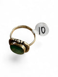 Emerald Solid 925 Sterling Silver  Ring 10