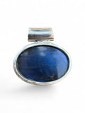 Blue Labradorite & Amethyst Solid 925 Sterling Silver Pendant