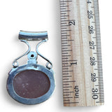 Sunstone & Garnet Solid 925 Sterling Silver Pendant